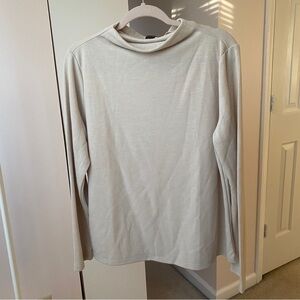Ann Taylor Mock Neck Cream Sweater